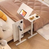 日本进口床边桌可移动桌子气动升降桌家用办公书电脑沙发桌折叠桌