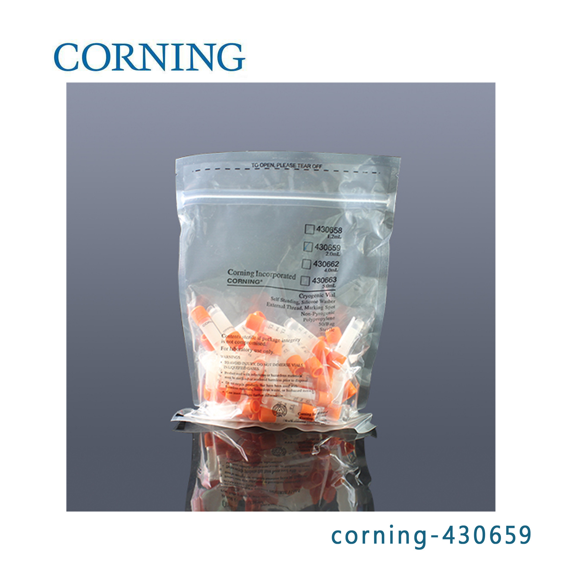 康宁 Corning 430659 2.0ml可立外旋冻存管 50支/包实验室耗材