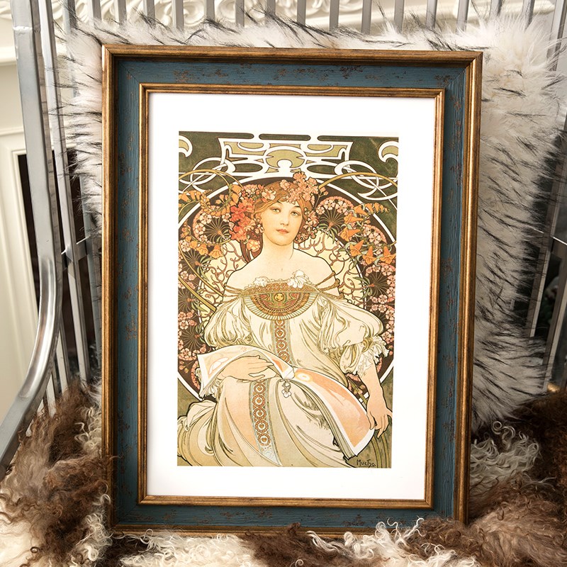 热销美式古铜复古画框装裱A3a4相框挂墙20寸16k4开8r油画框架定制