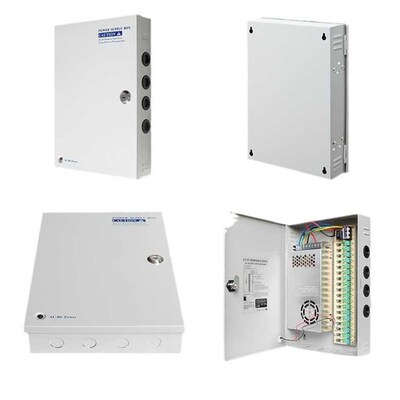 热销监控电源箱12V24V4路9路18路5A10A20A30A18路监控集中供电箱