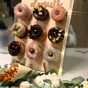 Wooden 20 Donut Wall Stand Wedding DHecoration Boy Girl Birt