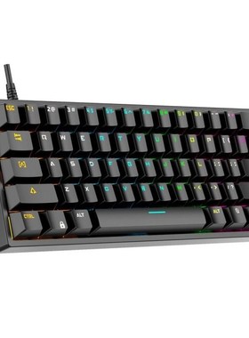 G101 61 Keys Gaming Mechanical Keyboard USB WQired RGB Backl