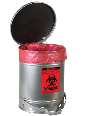 美国justrite实验室专用垃w圾桶05934医疗废弃物垃圾桶10加仑38升