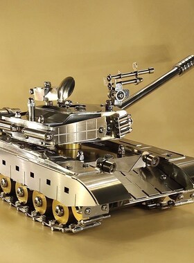 不锈钢A99式主战坦克大炮战车模型合金坦克摆件精钢大Y坦克工艺品