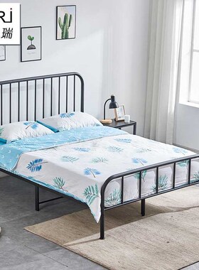 单双人床家c用简易黑白色双杠儿童公主床y-27出租房民宿两折铁架