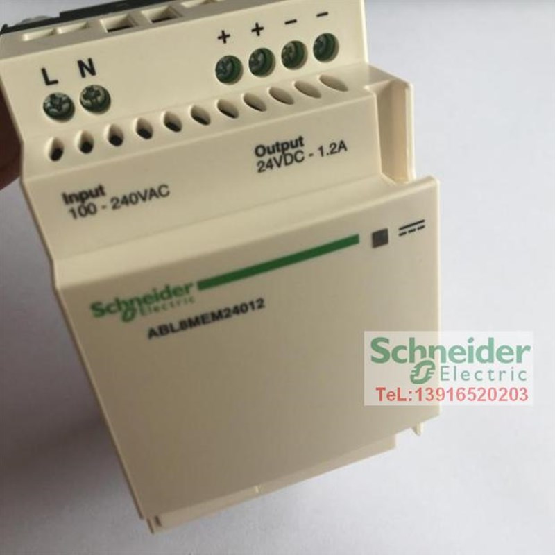 【】施耐德ABL8MEM24012导轨D式安装开关电源DC24V 1.2A