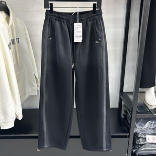 街头男人帮正品2025冬季新品男装阔腿加绒休闲裤AD3948102
