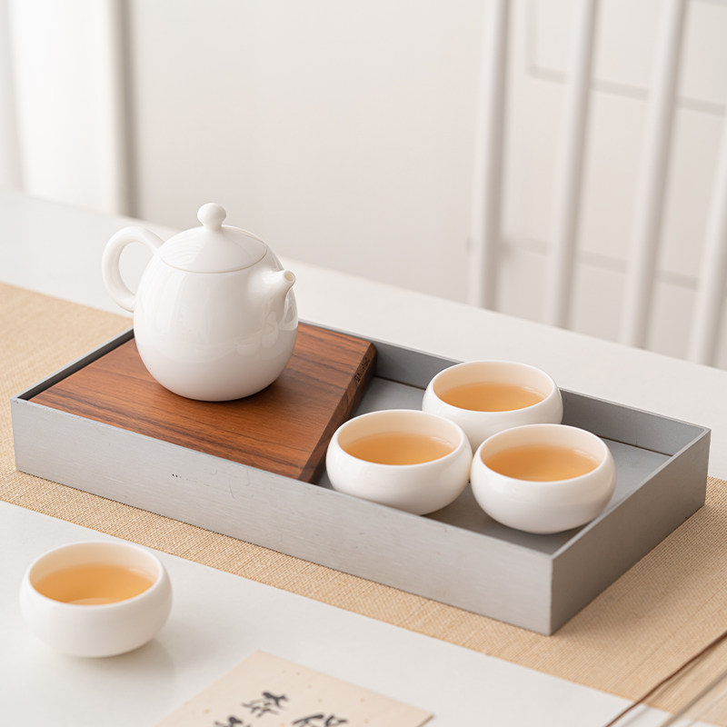敦铭堂羊脂玉茶壶龙蛋壶单壶中式