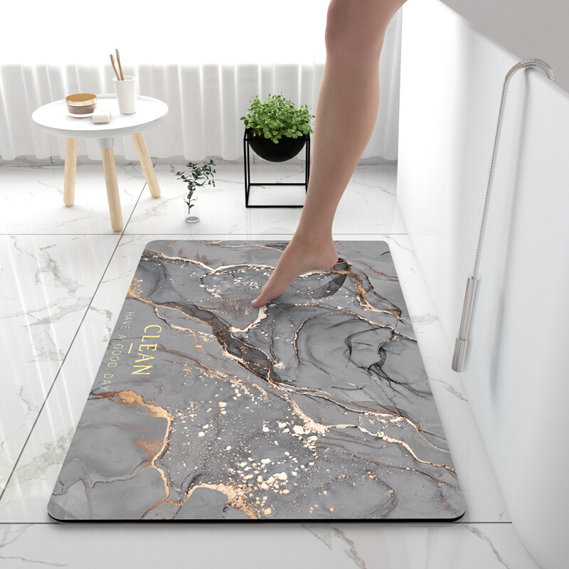 日本软硅藻泥浴室吸水地垫防滑速干脚垫厕所卫生间地毯