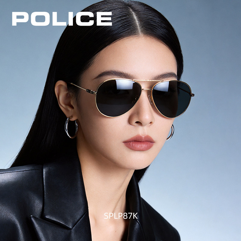POLICE墨镜女适合方圆脸大脸显瘦近视太阳镜偏光蛤蟆镜防晒文艺风