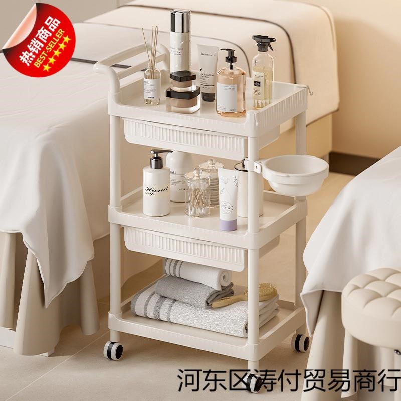 院小推车皮肤管理o多功能可移动置物架理发烫染手推工具车