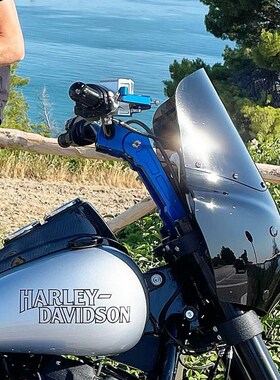 哈雷摩托c车路威S/肥霸突破者改装DS风格加高把立 可调节把立柱