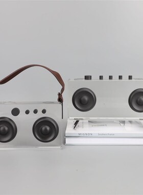 简约现代几何水晶录音机样u板间酒店家居客厅电视柜软装饰品摆件