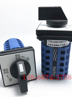 万能转换开关 LW38D-164Q/1a-4-2G0/4 固定档位 加 自复位 4档位