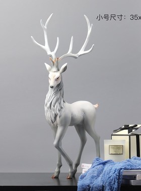 2025福禄麋鹿摆件玄q关家居创意摆设品电视酒柜装饰品乔迁新居礼