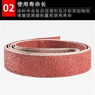 陶瓷砂带2100 50mm金属打磨抛光环形硬布砂带机W配件耐磨砂带条