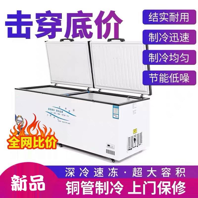 大容量商用e大冰柜卧式家用节能冷柜冷冻柜冷藏柜保鲜速冻柜