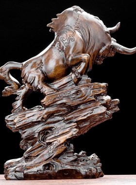 华尔街牛生肖摆件招财风水老板办公室H桌客厅酒柜股市吉祥物工艺