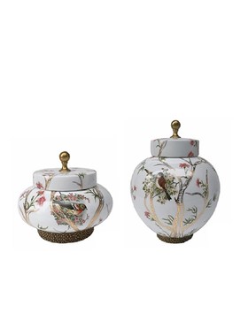 高端奢华欧式装饰罐n法式客厅玄关工艺盖坛酒柜美式古典储物盒摆