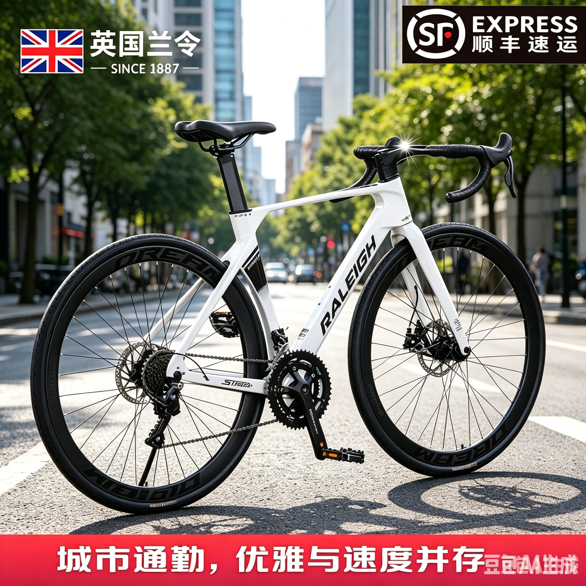 兰令镁合金内线线拉油碟公路车