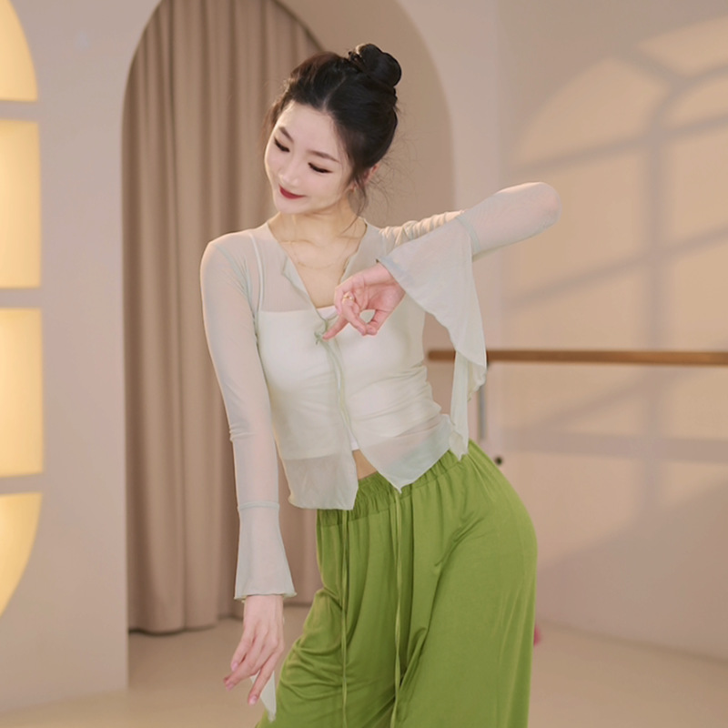 日本无印MUJIE舞蹈服成人女古典舞身韵纱衣飘逸练功服艺考汉服民