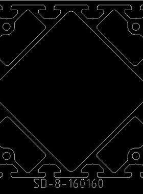 金甫工业铝型材1i60160横梁重型160x160自动化设备 传送支架立柱