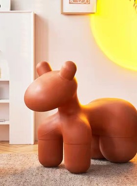 网红小马椅设e计k师款动物创意椅子客厅装饰摆件落地乔迁送礼物轻