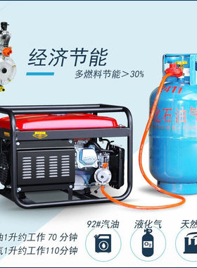 极速汽油发电机小型手拉电启动便携家用发电机组3kVw微型户外低噪