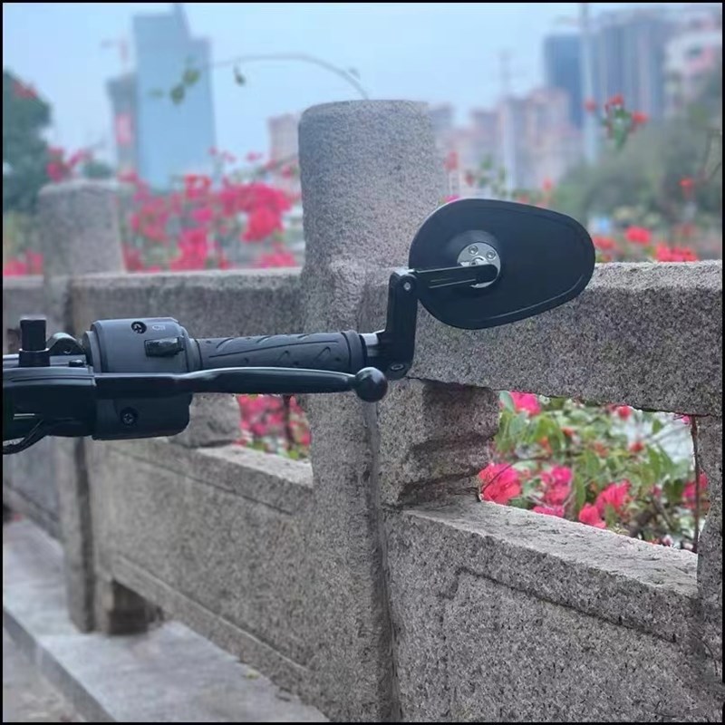 闪300灰石奔达金吉拉GV300复古摩托改K装椭圆折叠手把后视镜龙头