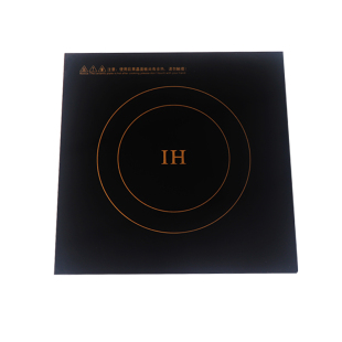 推荐 商用电磁灶炉配件q方形微晶锅玻璃板平面板凹圆电陶炉钛晶黑