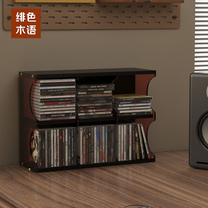 亚克力CD架唱片展示架PS4游戏A碟片收纳架桌面蓝光碟盘磁带存放架