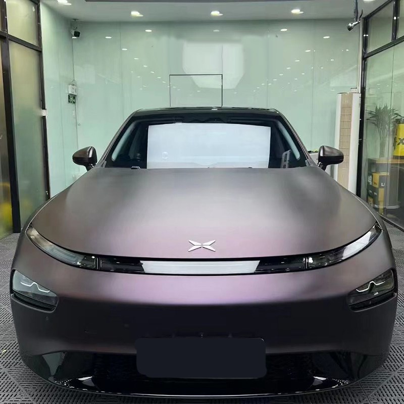 汽车改色膜超g哑黑幻紫车身贴膜全车膜整车膜漆面防蹭保护膜包安