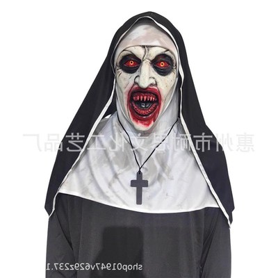 电影招魂23年新款修女面具COS修女面具N惊悚道具恐怖万圣节面具