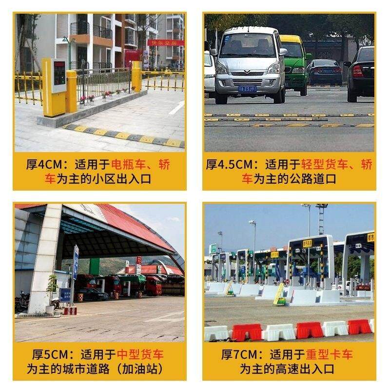 厚普铸钢减速带高速加厚型7CM道路减速带减震缓冲铸铁限速板|