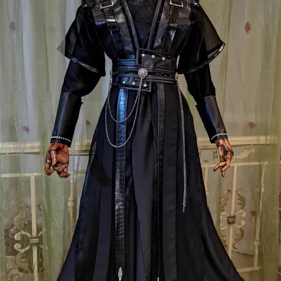 墨燃cos服古装黑色套装萧