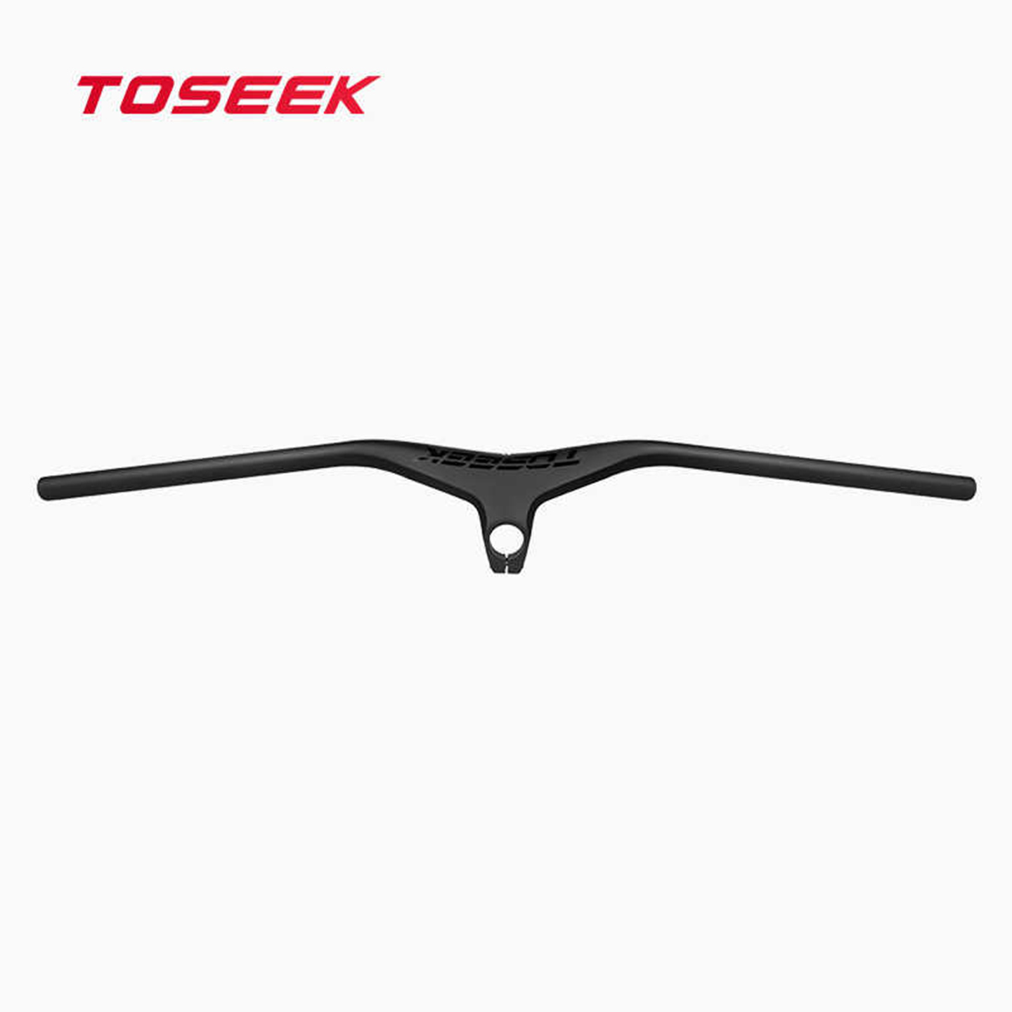 TOSEEK山地车一体把碳纤维破风直把负17度车把自行车把横改装配件