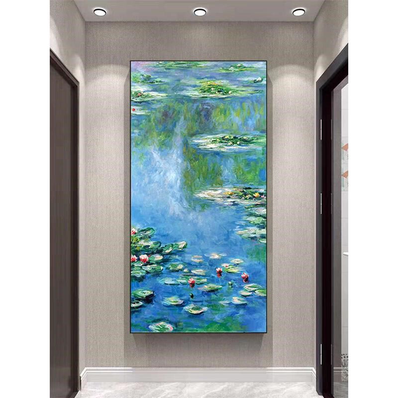 莫奈睡莲diy数字油画 画 手工手绘填充涂色丙烯油L彩画 画大幅玄