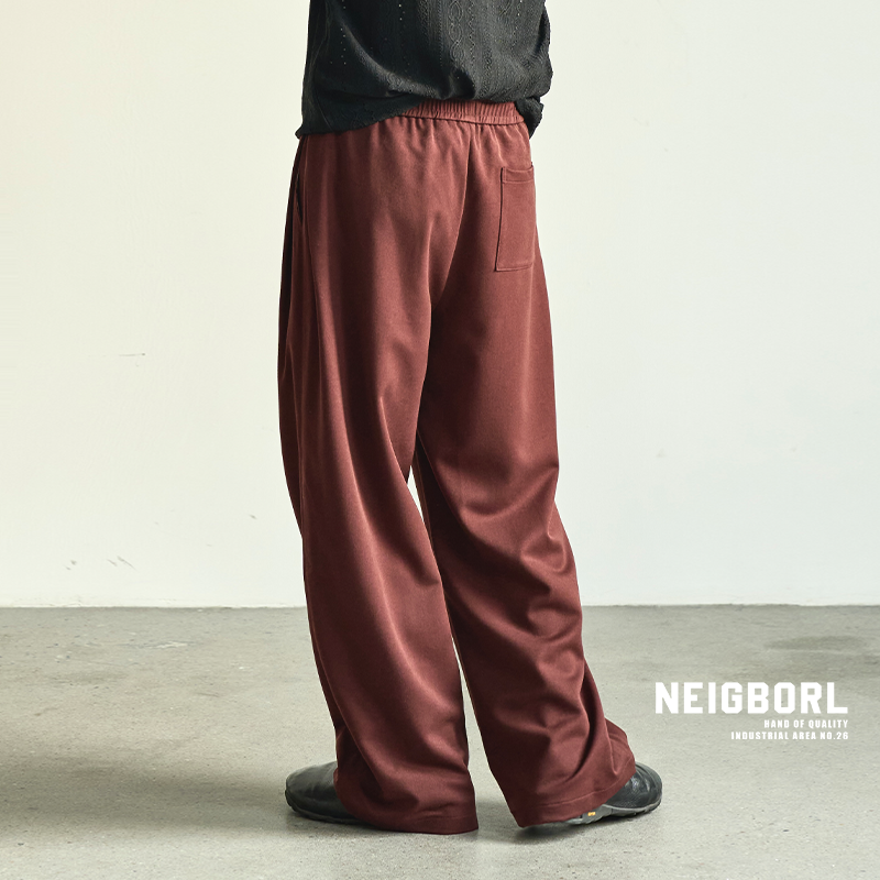 【温莎公爵】NEIGBORL钊叔制轻奢打褶天丝羊毛宽松直筒休闲西裤