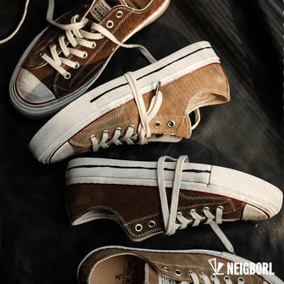 复古手工做旧休闲百搭硫化鞋子