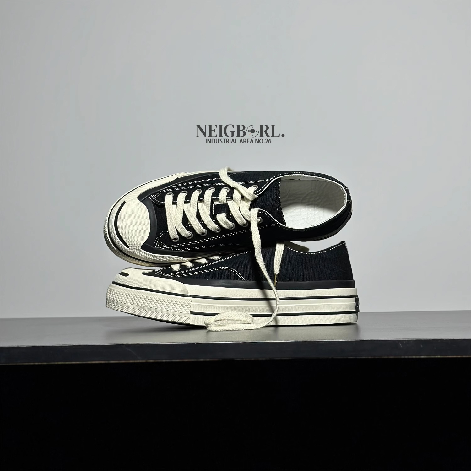 情侣鞋NEIGBORL增高复古帆布百搭