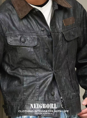 【巡洋舰】NEIGBORL钊叔制潮流310g重磅水洗灯芯绒翻领工装夹克
