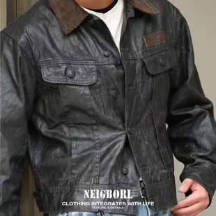 【巡洋舰】NEIGBORL钊叔制潮流310g重磅水洗灯芯绒翻领工装夹克
