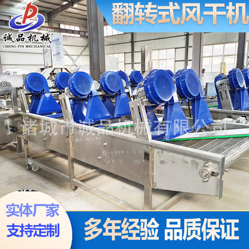 全自动软包装翻转式风干线果蔬清洗风干流水线胡萝卜土豆风干机