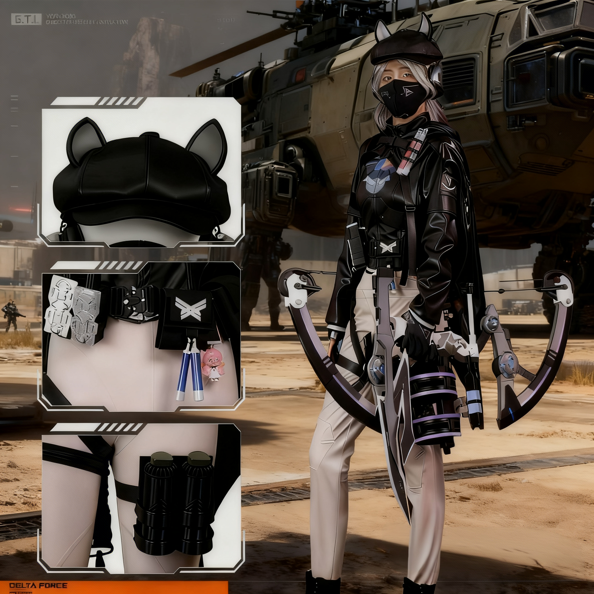 三角洲露娜黑天际线cos明日方舟三角洲行动cosplay服装全套现货