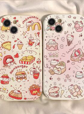 KT猫适用OPPO个性Reno8Pro手机壳A96创意A97保护findX5p卡通neo5女v11防摔v15可爱realmGT2全包7se男R17软a52