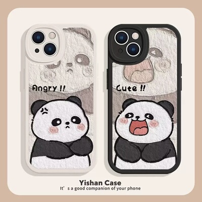 熊猫硅胶oppo手机壳情侣