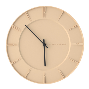 久处不厌静音挂墙钟北欧现代简约客厅书房免打孔轻V奢装饰水泥钟