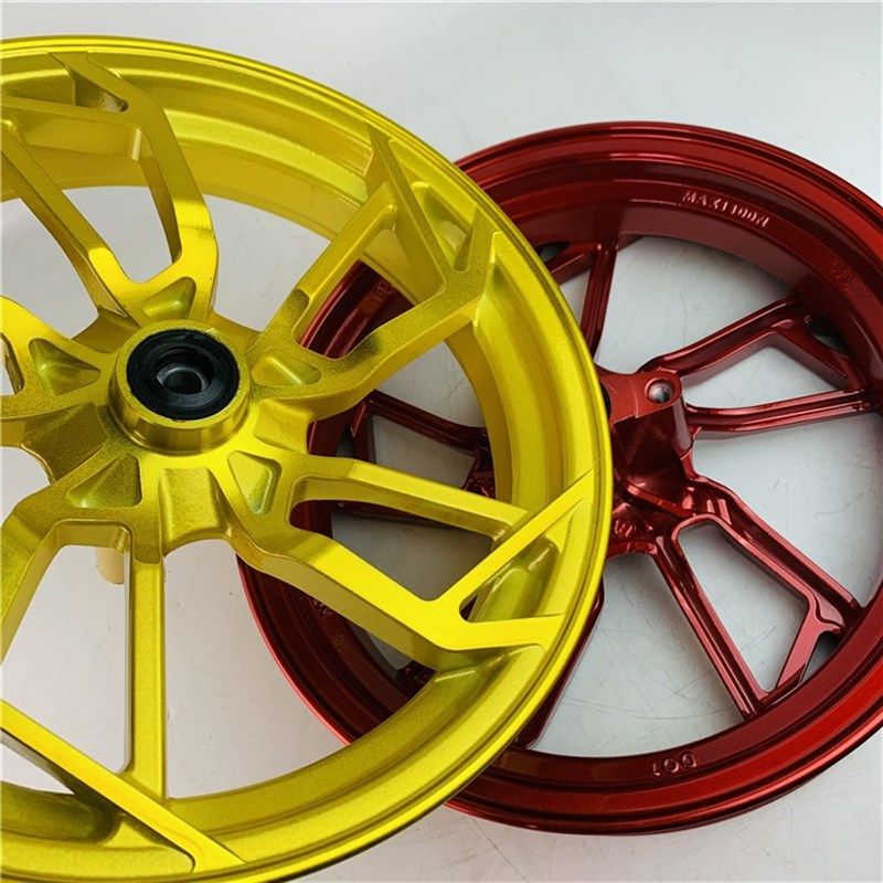 电动车改装前轮毂小牛n1s/U+ US U+b UQI O12寸y型铝合金钢圈真空