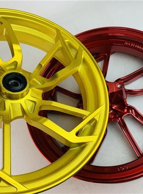 电动车改装前轮毂小牛n1s/U+ US U+b UQI O12寸y型铝合金钢圈真空