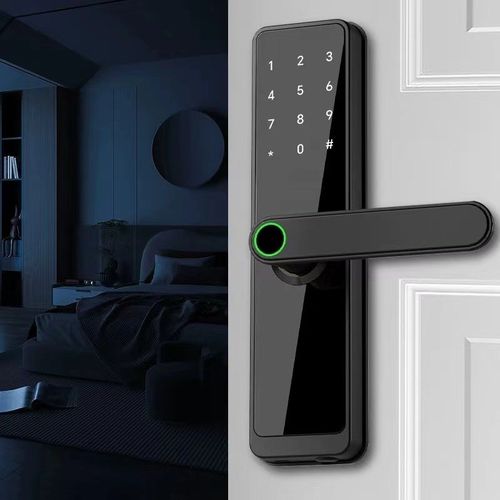 锁民宿通通锁电子智能锁木门指纹锁办公室家用R卧室房间门室内密